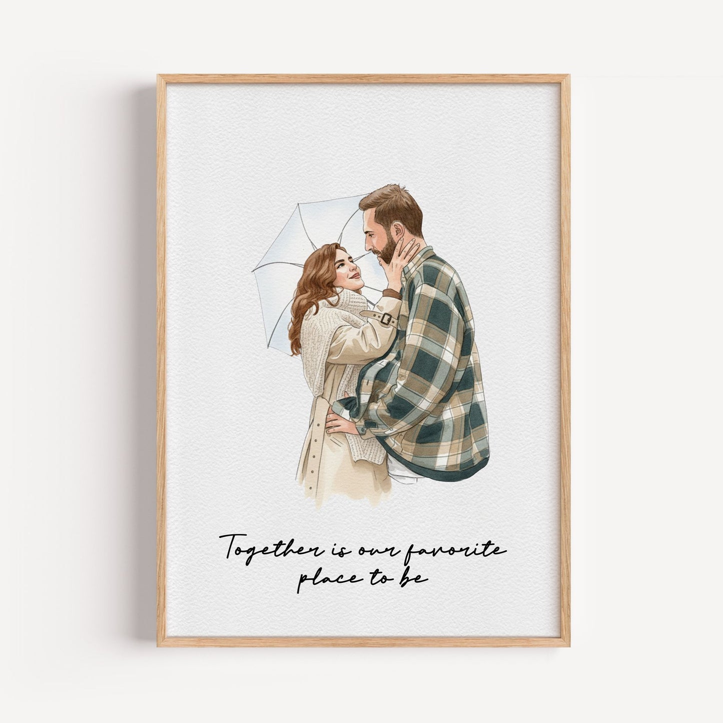 Watercolor Hand Drawn Custom Portrait