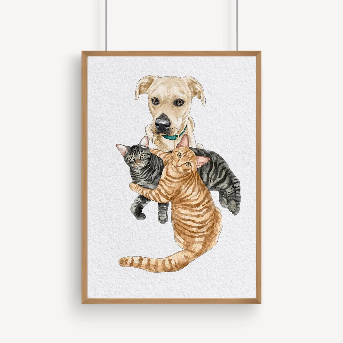 Minimal Hand Drawn Watercolor Pet Portraits