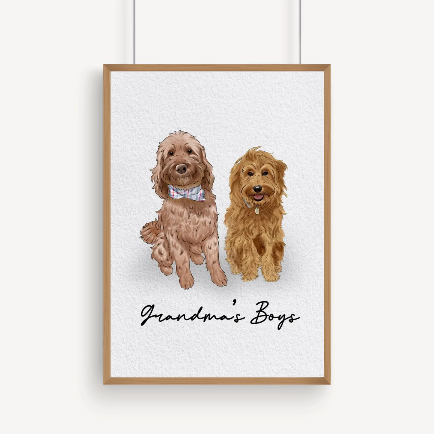 Minimal Hand Drawn Watercolor Pet Portraits