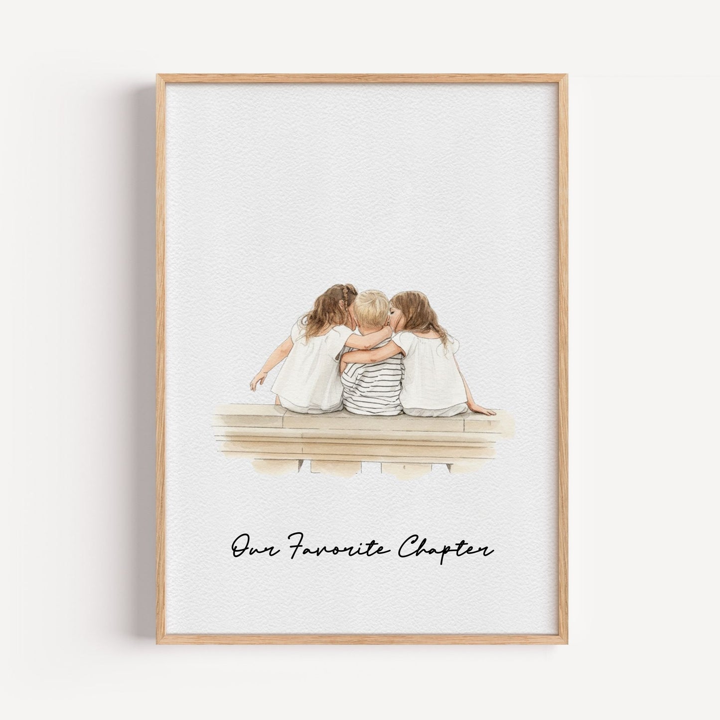 Watercolor Hand Drawn Custom Portrait