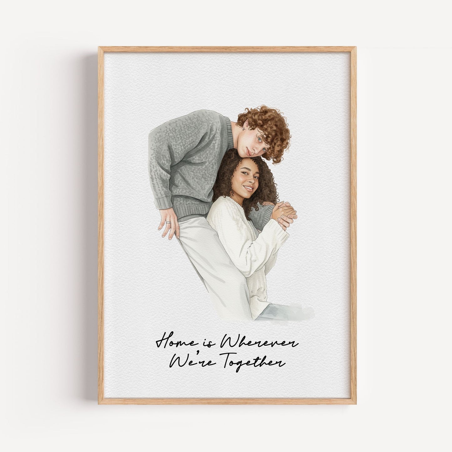Watercolor Hand Drawn Custom Portrait