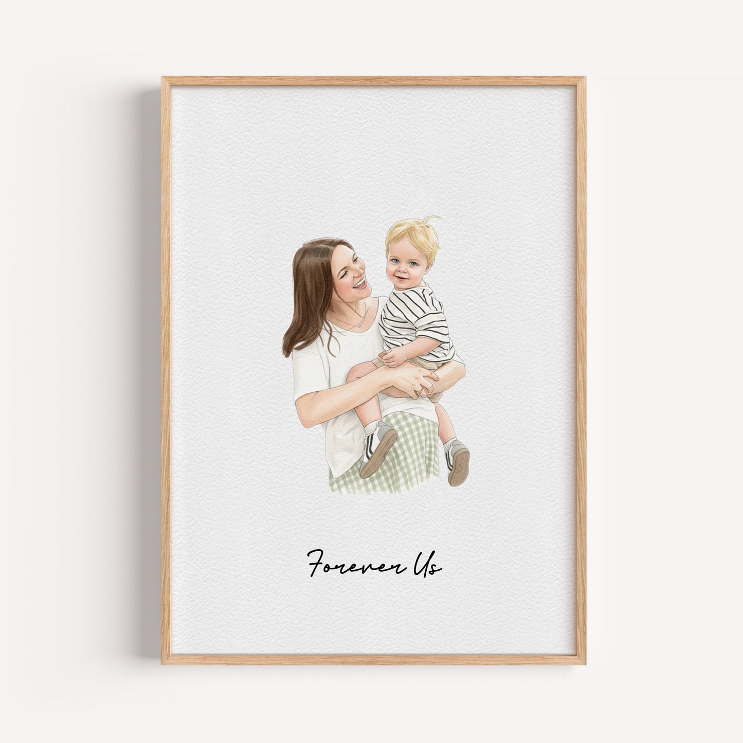 Watercolor Hand Drawn Custom Portrait