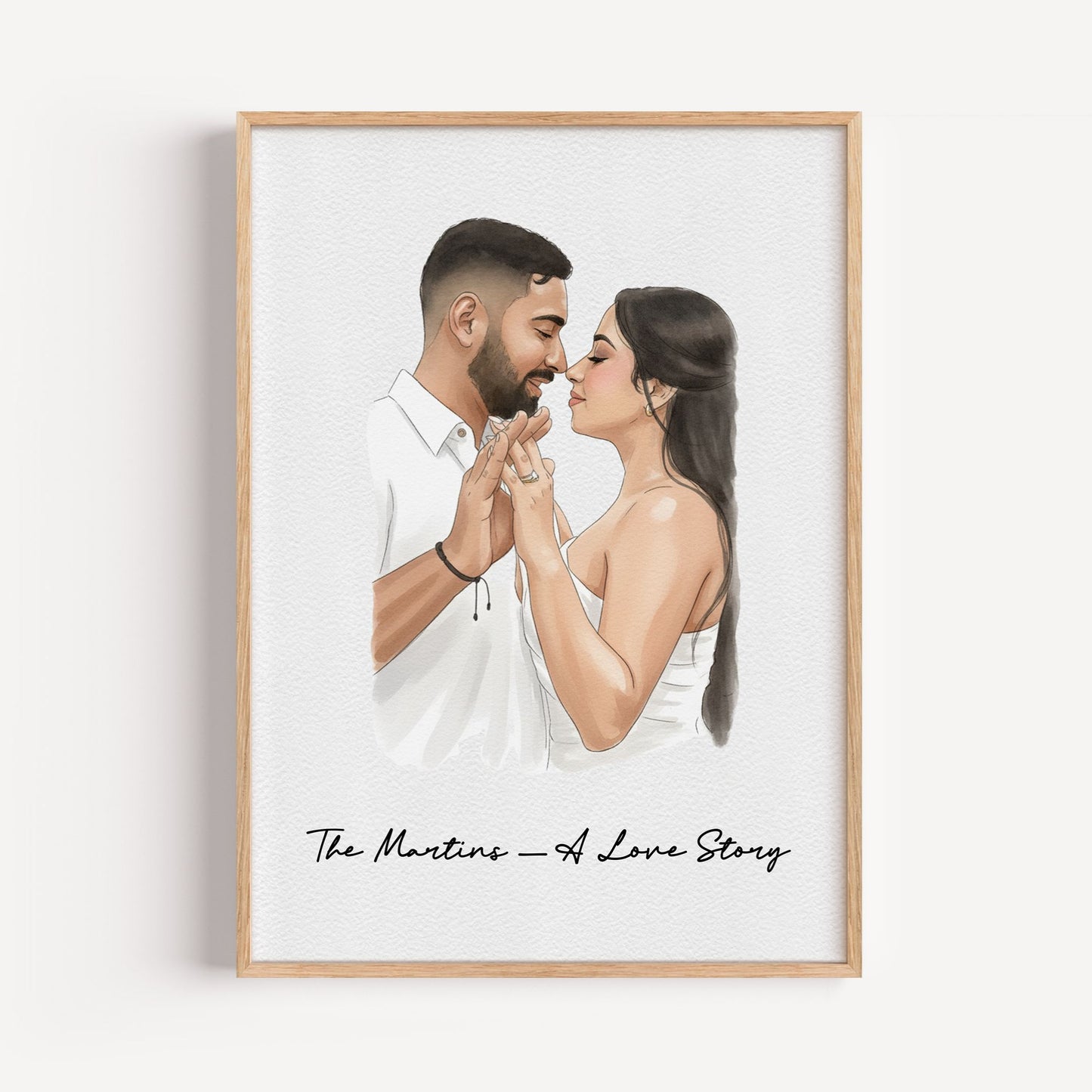 Watercolor Hand Drawn Custom Portrait