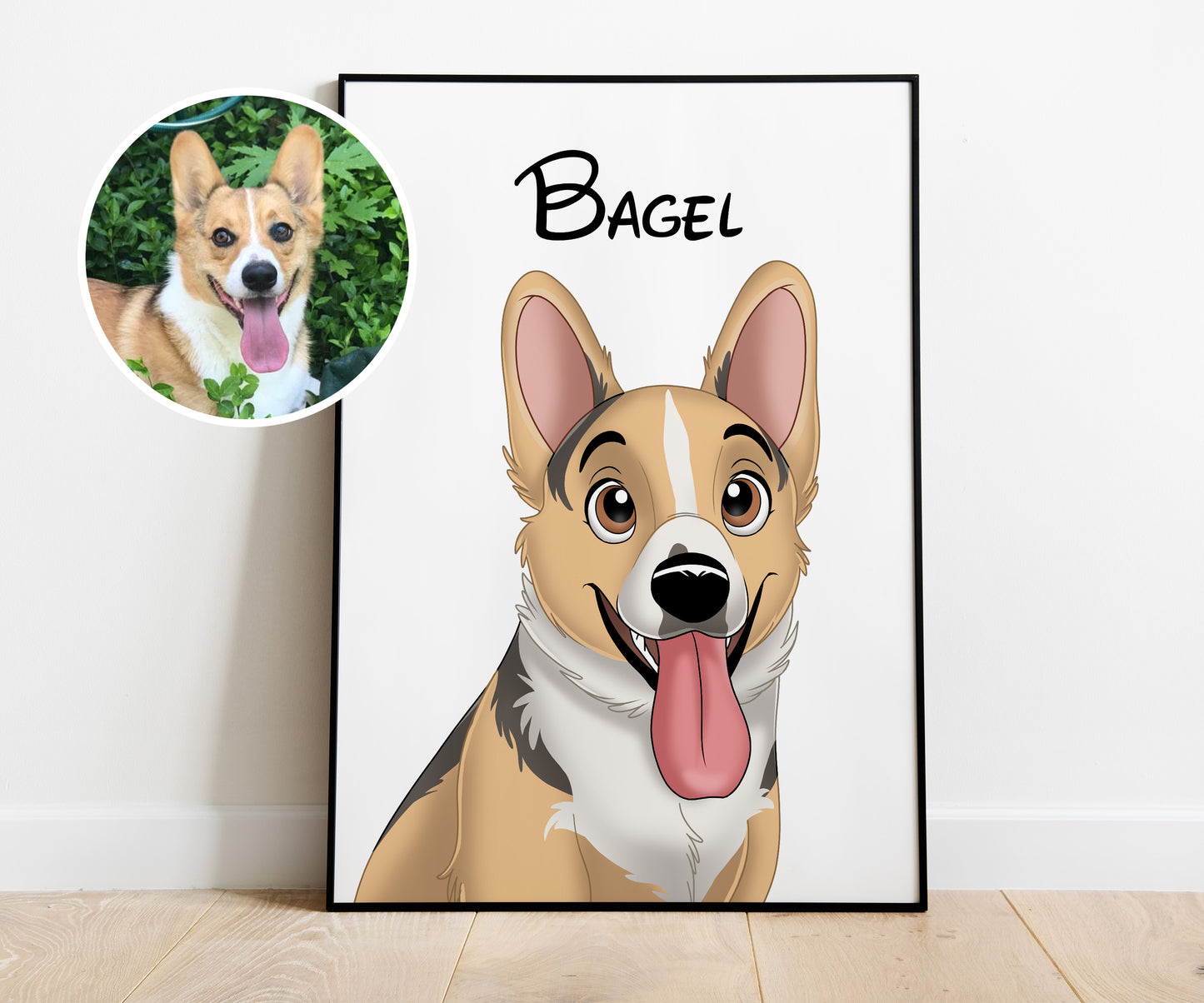 Disneyfy Pet Cartoon Hand Drawn Portrait