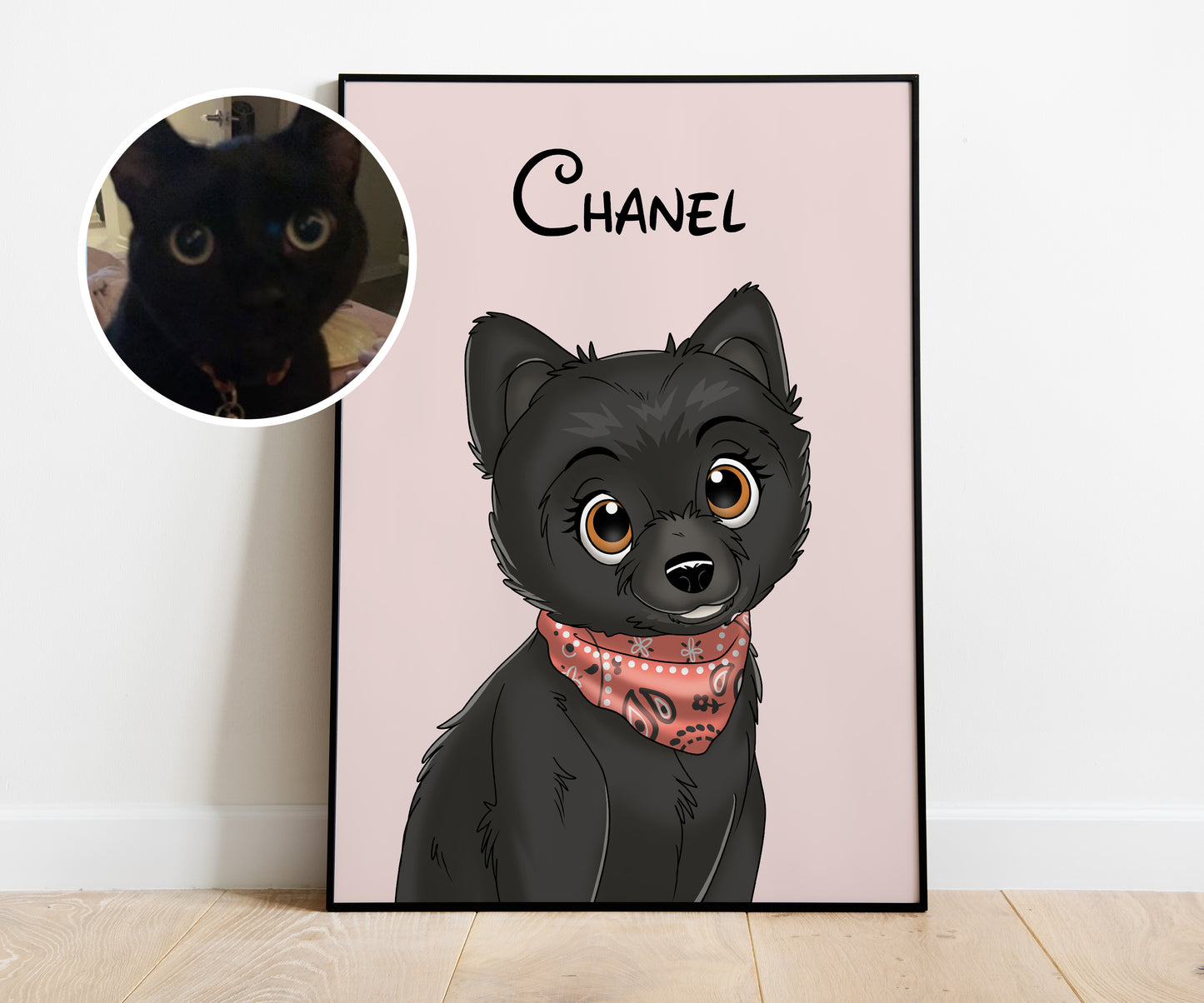 Disneyfy Pet Cartoon Hand Drawn Portrait