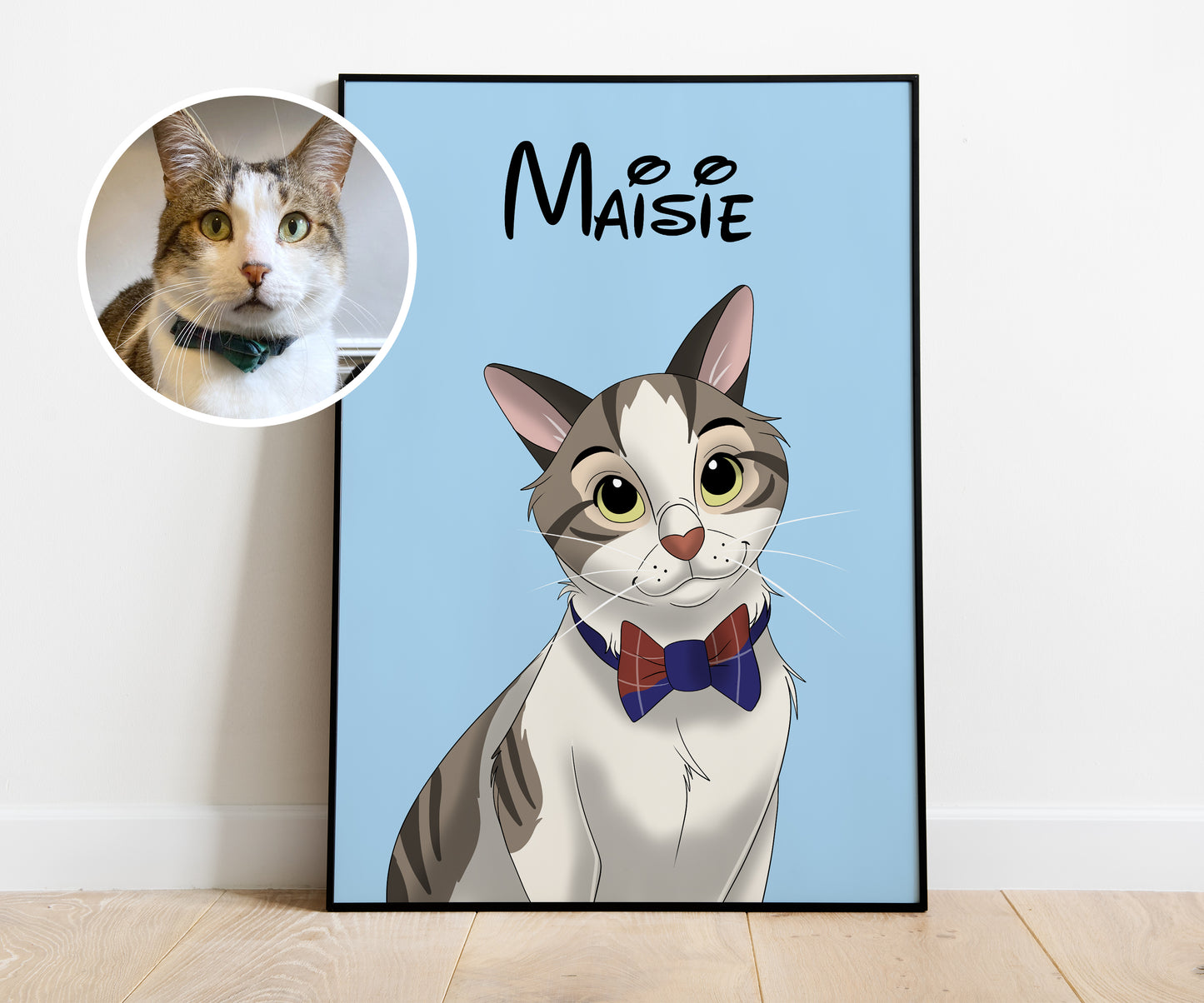 Disneyfy Pet Cartoon Hand Drawn Portrait