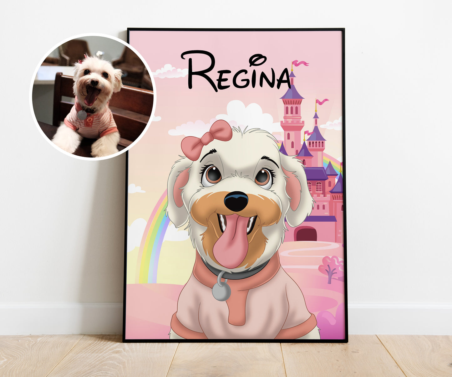 Disneyfy Pet Cartoon Hand Drawn Portrait