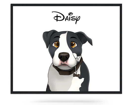 Disneyfy Pet Cartoon Hand Drawn Portrait