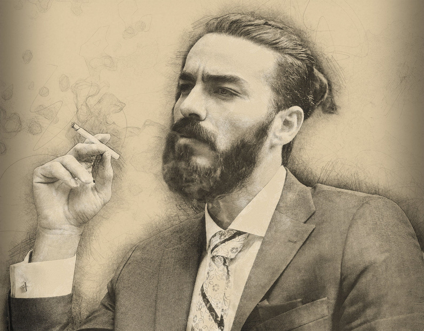 Vintage Sketch Portrait