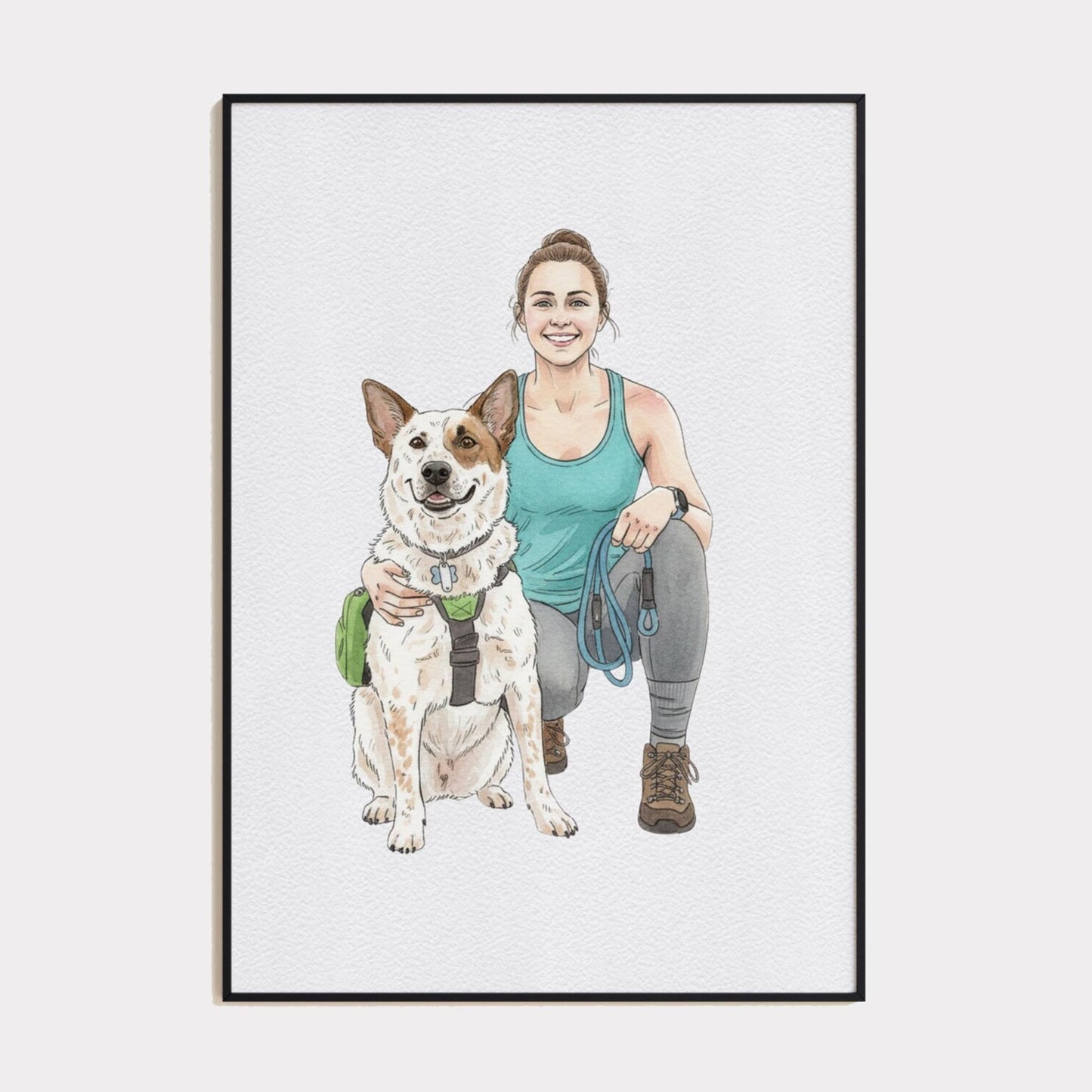 Watercolor Hand Drawn Custom Portrait