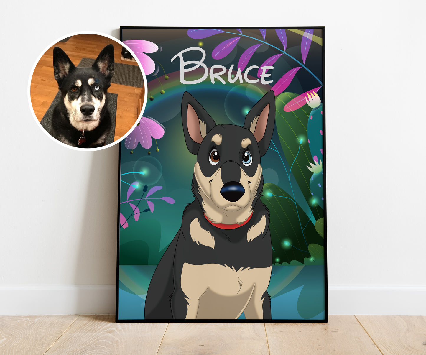 Disneyfy Pet Cartoon Hand Drawn Portrait