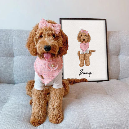 Minimal Hand Drawn Watercolor Pet Portraits
