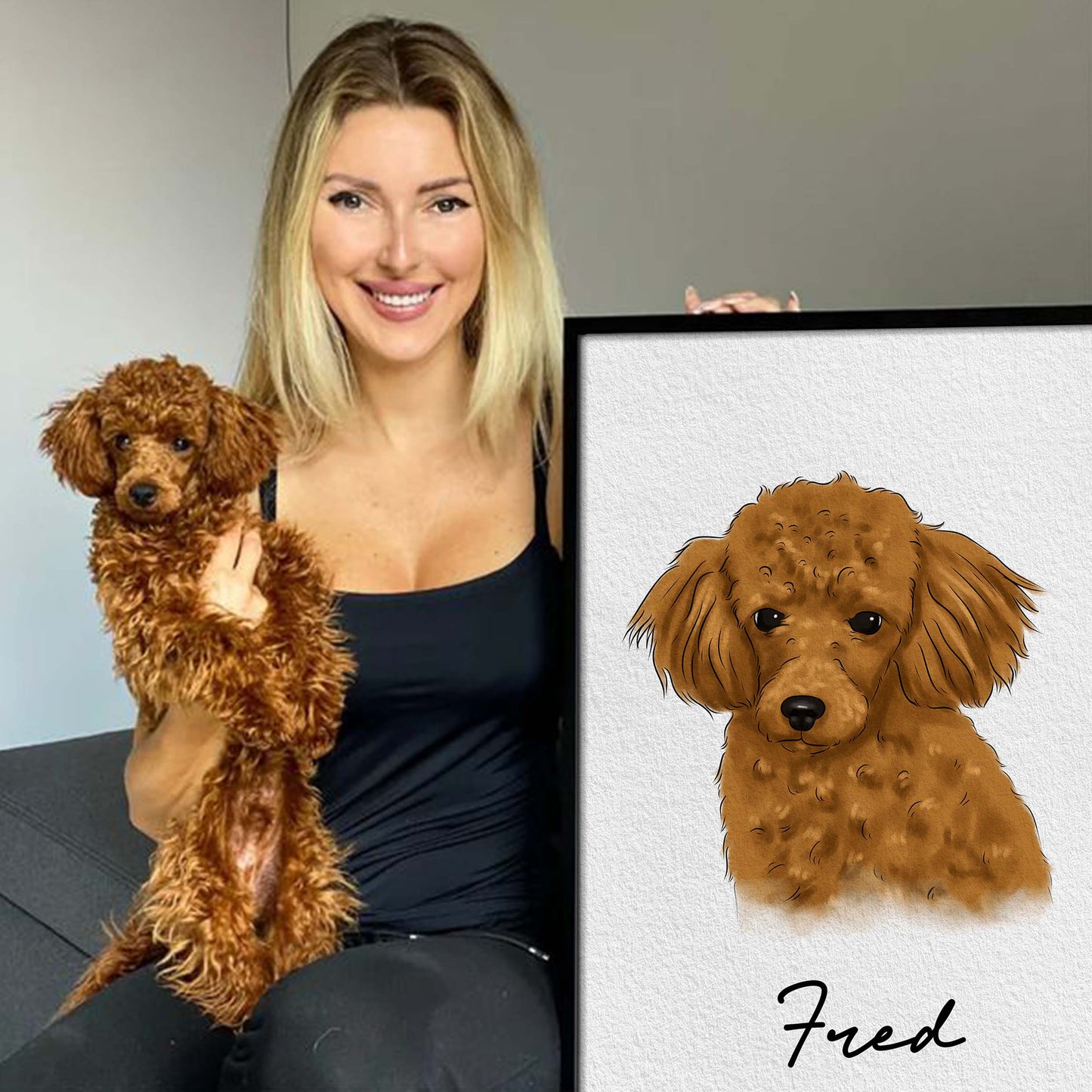 Minimal Hand Drawn Watercolor Pet Portraits