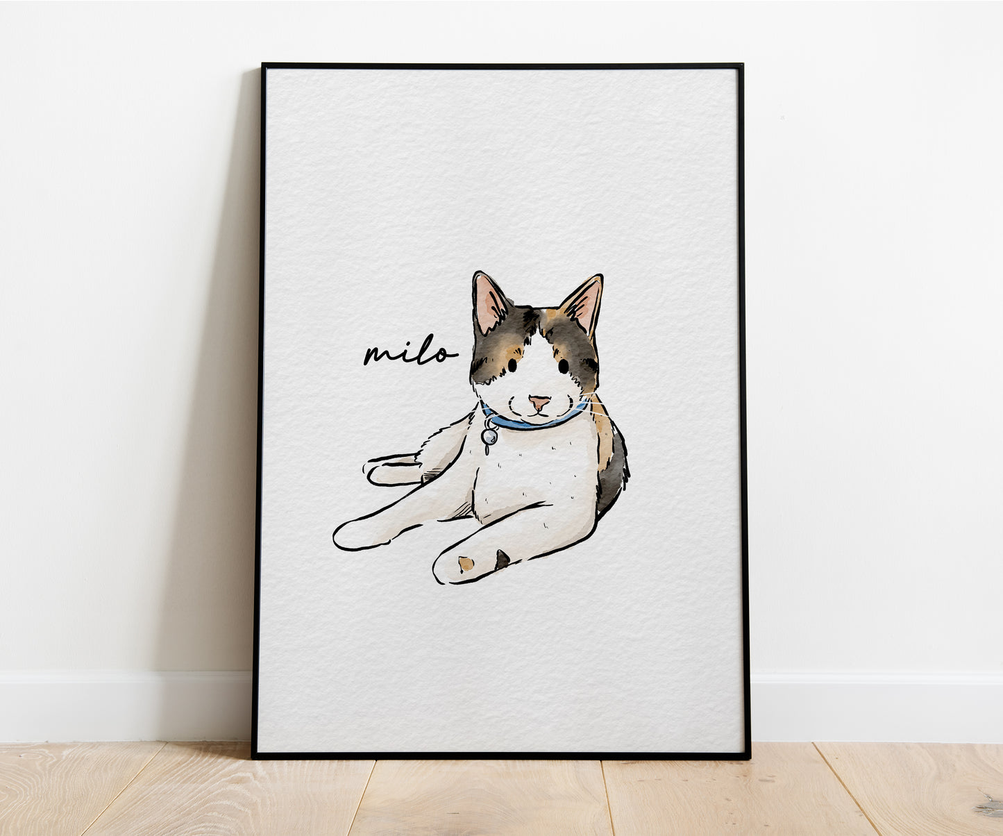 Minimal Hand Drawn Watercolor Pet Portraits