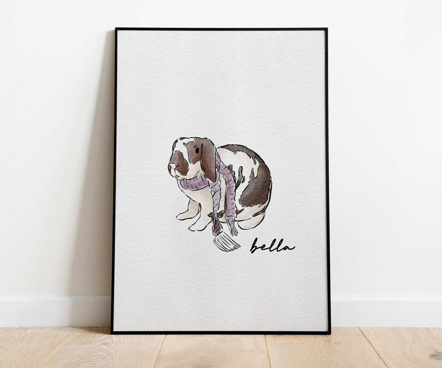 Minimal Hand Drawn Watercolor Pet Portraits