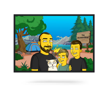 Hand Drawn Simpsonify Custom Portrait