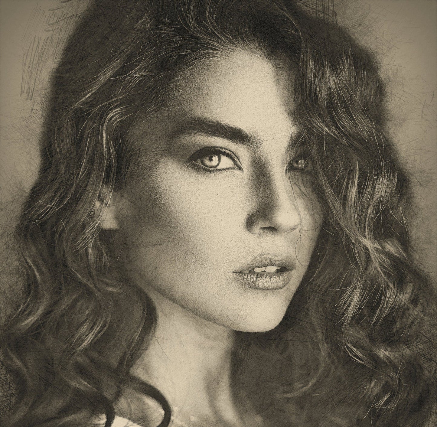 Vintage Sketch Portrait