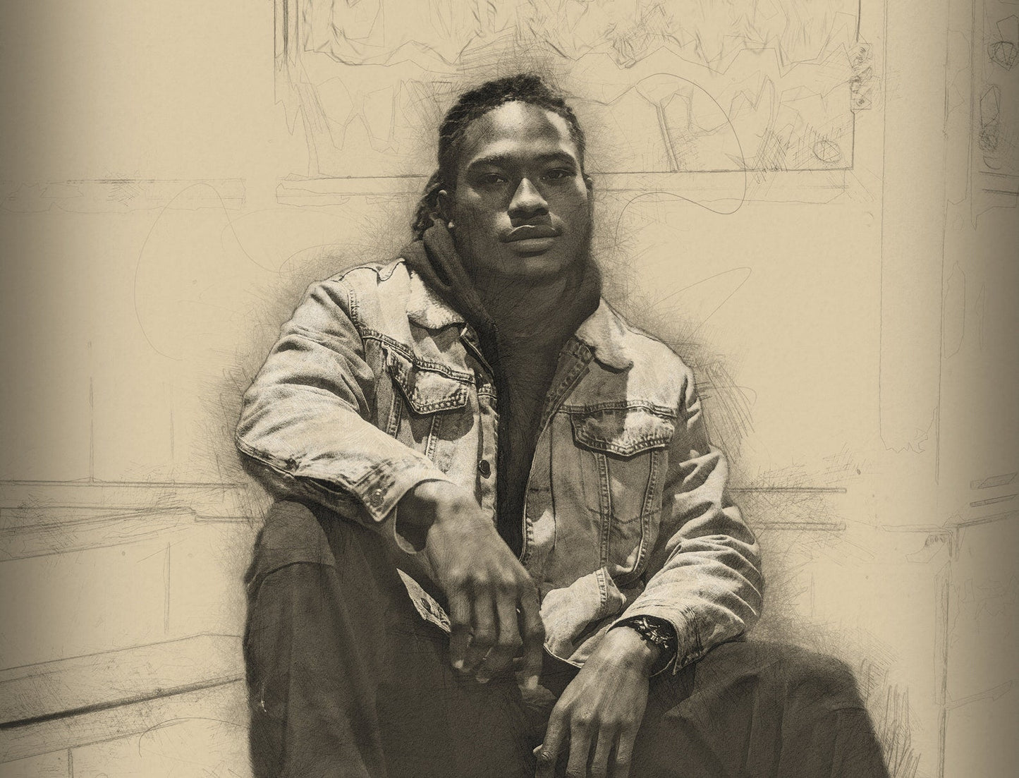 Vintage Sketch Portrait